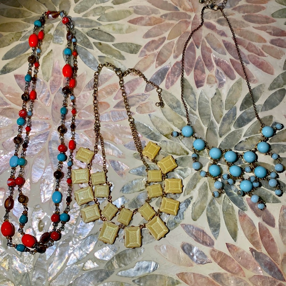 Miscellaneous Multi-Colored Beaded Necklaces (Gro… - image 1